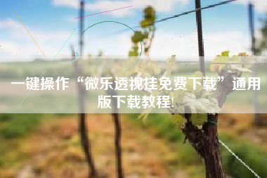 一键操作“微乐透视挂免费下载	”通用版下载教程!