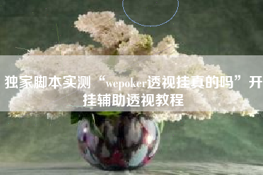 独家脚本实测“wepoker透视挂真的吗	”开挂辅助透视教程