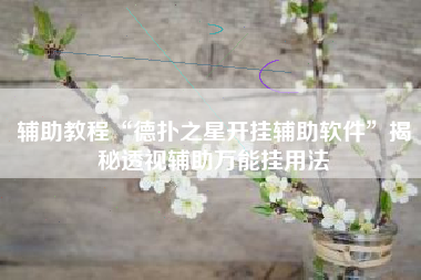 辅助教程“德扑之星开挂辅助软件	”揭秘透视辅助万能挂用法