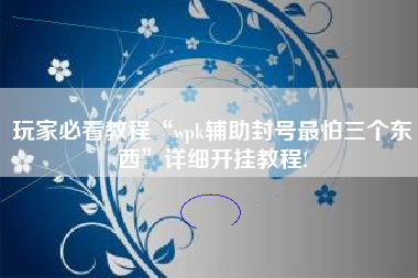 玩家必看教程“wpk辅助封号最怕三个东西”详细开挂教程!