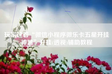 玩家速看“微信小程序微乐卡五星开挂神器”开挂(透视)辅助教程