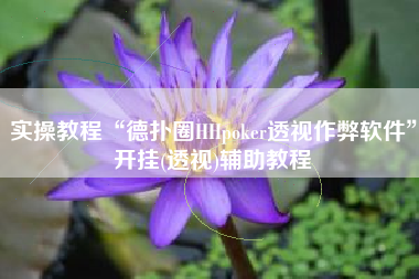 实操教程“德扑圈HHpoker透视作弊软件”开挂(透视)辅助教程