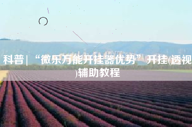 科普|“微乐万能开挂器优势”开挂(透视)辅助教程