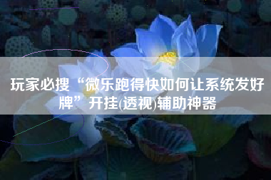 玩家必搜“微乐跑得快如何让系统发好牌”开挂(透视)辅助神器