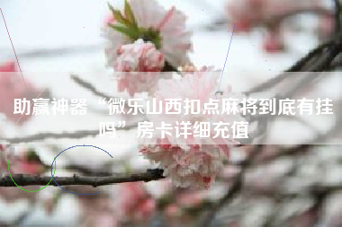 助赢神器“微乐山西扣点麻将到底有挂吗”房卡详细充值