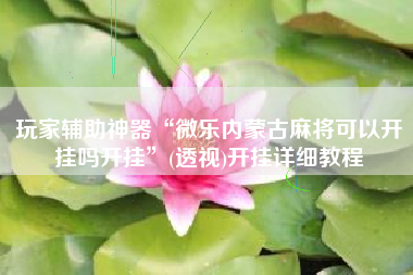 玩家辅助神器“微乐内蒙古麻将可以开挂吗开挂”(透视)开挂详细教程