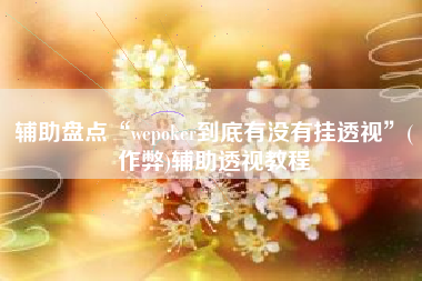 辅助盘点“wepoker到底有没有挂透视	”(作弊)辅助透视教程