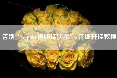 告别“wepoke透明挂演示	”(详细开挂教程)