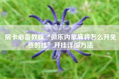 房卡必备教程“微乐内蒙麻将怎么开免费的挂”开挂详细方法