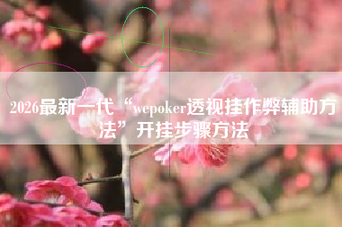 2026最新一代“wepoker透视挂作弊辅助方法	”开挂步骤方法