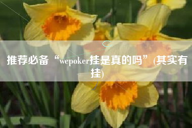 推荐必备“wepoker挂是真的吗	”(其实有挂)