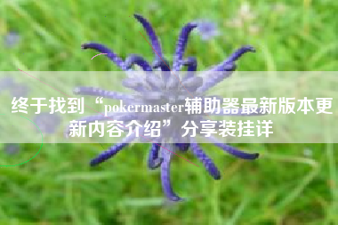 终于找到“pokermaster辅助器最新版本更新内容介绍	”分享装挂详