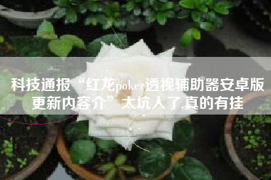 科技通报“红龙poker透视辅助器安卓版更新内容介”太坑人了,真的有挂