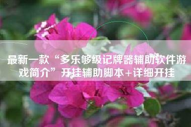 最新一款“多乐够级记牌器辅助软件游戏简介”开挂辅助脚本+详细开挂