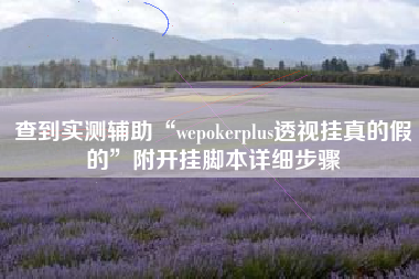 查到实测辅助“wepokerplus透视挂真的假的	”附开挂脚本详细步骤