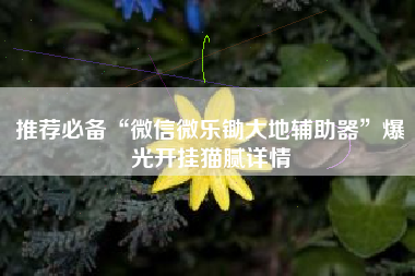 推荐必备“微信微乐锄大地辅助器	”爆光开挂猫腻详情