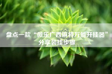 盘点一款“微乐广西麻将万能开挂器	”分享装挂步骤