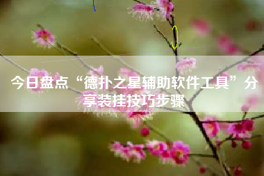 今日盘点“德扑之星辅助软件工具	”分享装挂技巧步骤