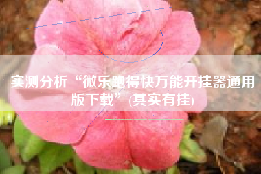 实测分析“微乐跑得快万能开挂器通用版下载	”(其实有挂)