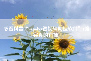 必看科普“wepoker透视辅助挂软件”(确实真的有挂)