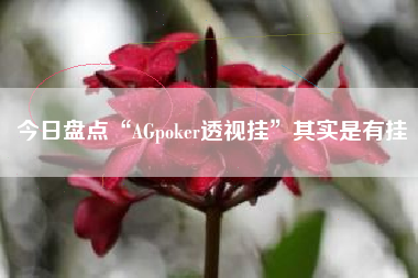 今日盘点“AGpoker透视挂”其实是有挂