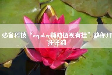 必备科技“wepoker辅助透视有挂”教你开挂详细