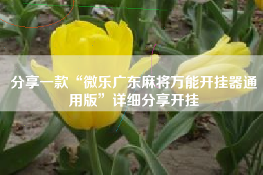 分享一款“微乐广东麻将万能开挂器通用版”详细分享开挂