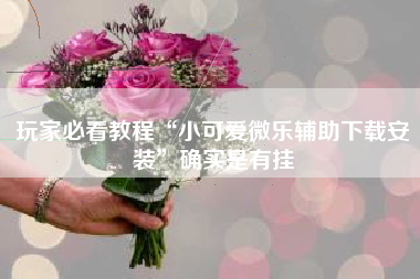 玩家必看教程“小可爱微乐辅助下载安装”确实是有挂