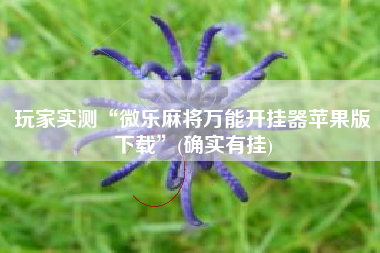 玩家实测“微乐麻将万能开挂器苹果版下载”(确实有挂)