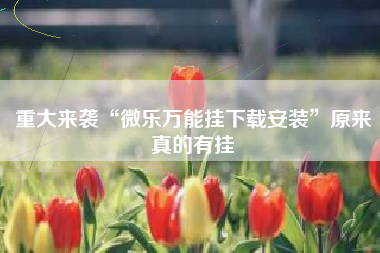 重大来袭“微乐万能挂下载安装”原来真的有挂