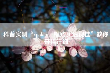 科普实测“xpoker一键购买透视挂”教你开挂详细