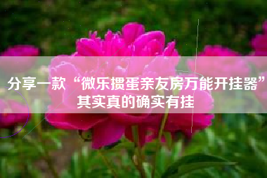 分享一款“微乐掼蛋亲友房万能开挂器	”其实真的确实有挂