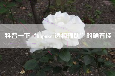 科普一下“hhpoker透视辅助”的确有挂