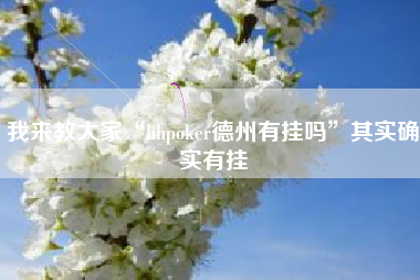 我来教大家“hhpoker德州有挂吗”其实确实有挂