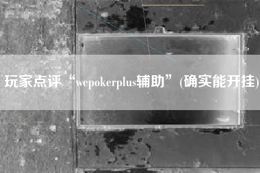 玩家点评“wepokerplus辅助	”(确实能开挂)