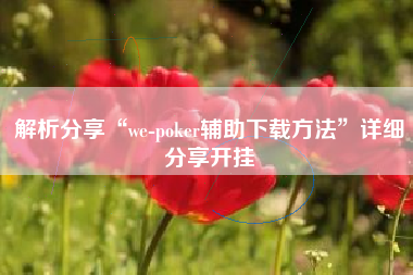 解析分享“we-poker辅助下载方法	”详细分享开挂