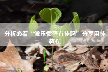 分析必看“微乐惯蛋有挂吗”分享用挂教程