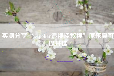 实测分享“wepoker透视挂教程”原来真可以开挂