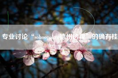 专业讨论“sohoopoker德州透视	”的确有挂