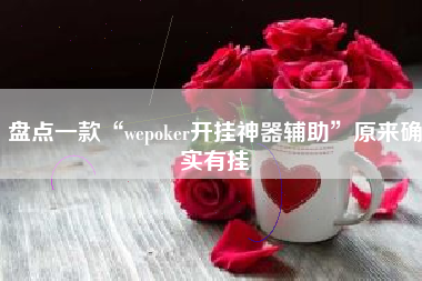 盘点一款“wepoker开挂神器辅助”原来确实有挂