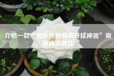 介绍一款“微乐苏州麻将开挂神器	”原来确实有挂