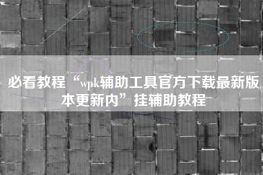 必看教程“wpk辅助工具官方下载最新版本更新内”挂辅助教程