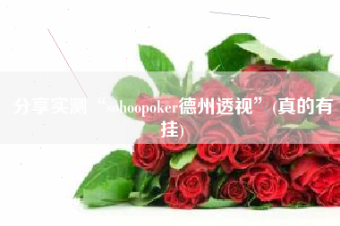 分享实测“sohoopoker德州透视”(真的有挂)
