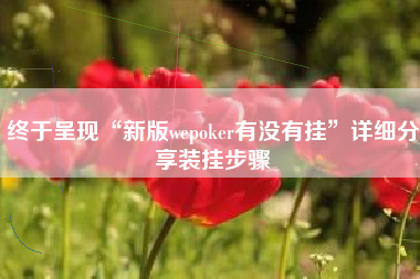 终于呈现“新版wepoker有没有挂”详细分享装挂步骤