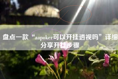 盘点一款“aapoker可以开挂透视吗”详细分享开挂步骤 盘点一款“aapoker可以开挂透视吗”详细分享开挂步骤