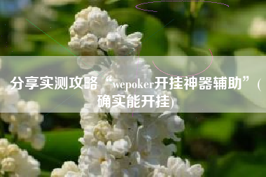 分享实测攻略“wepoker开挂神器辅助	”(确实能开挂)