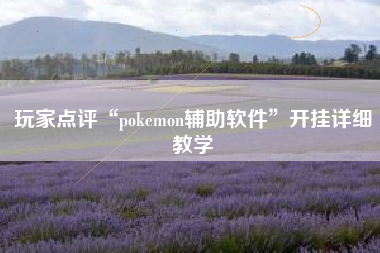 玩家点评“pokemon辅助软件”开挂详细教学