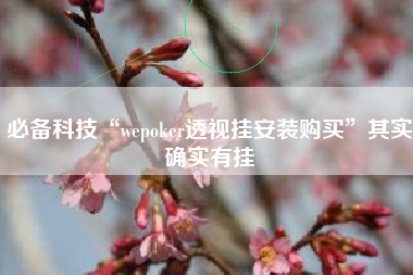 必备科技“wepoker透视挂安装购买”其实确实有挂